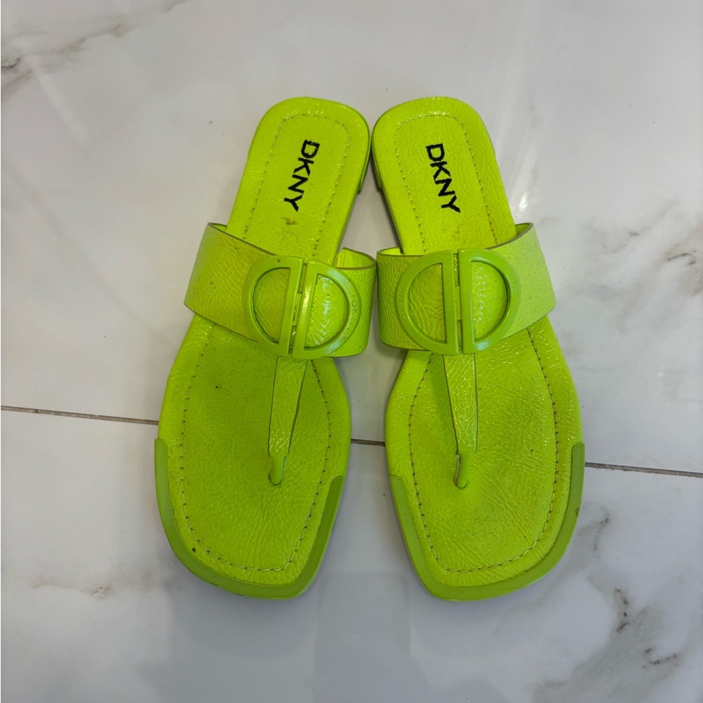 Dkny flip flop neon yellow/green